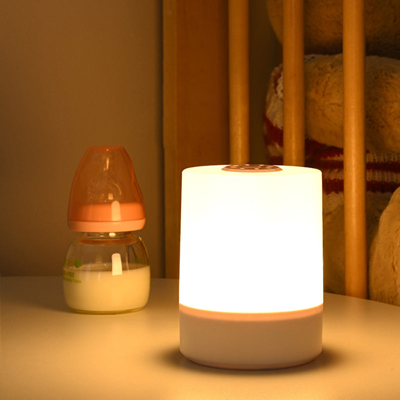 Modern Minimalist USB Round Cylinder ABS LED Table Lamp
