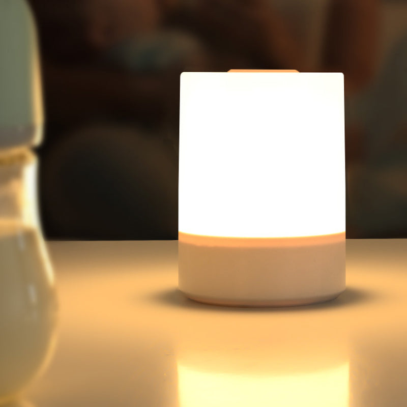 Modern Minimalist USB Round Cylinder ABS LED Table Lamp