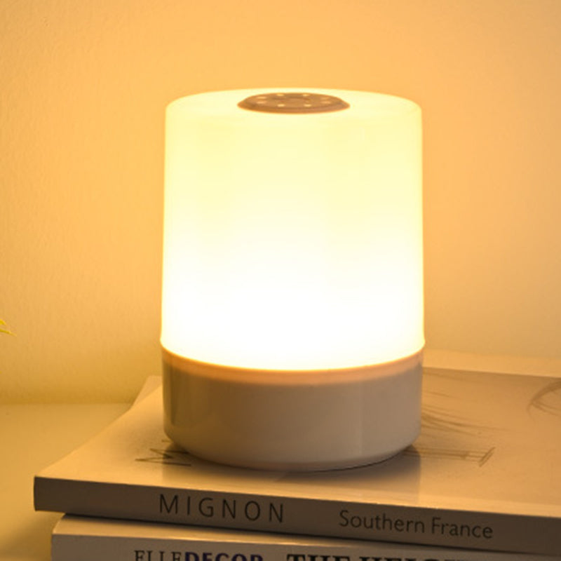 Modern Minimalist USB Round Cylinder ABS LED Table Lamp