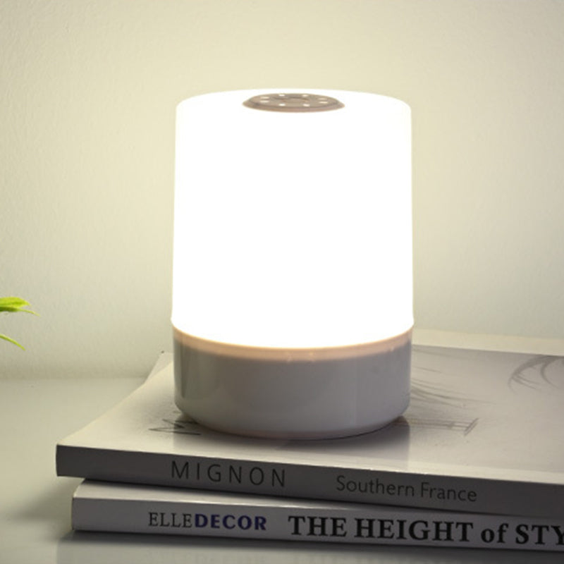 Modern Minimalist USB Round Cylinder ABS LED Table Lamp