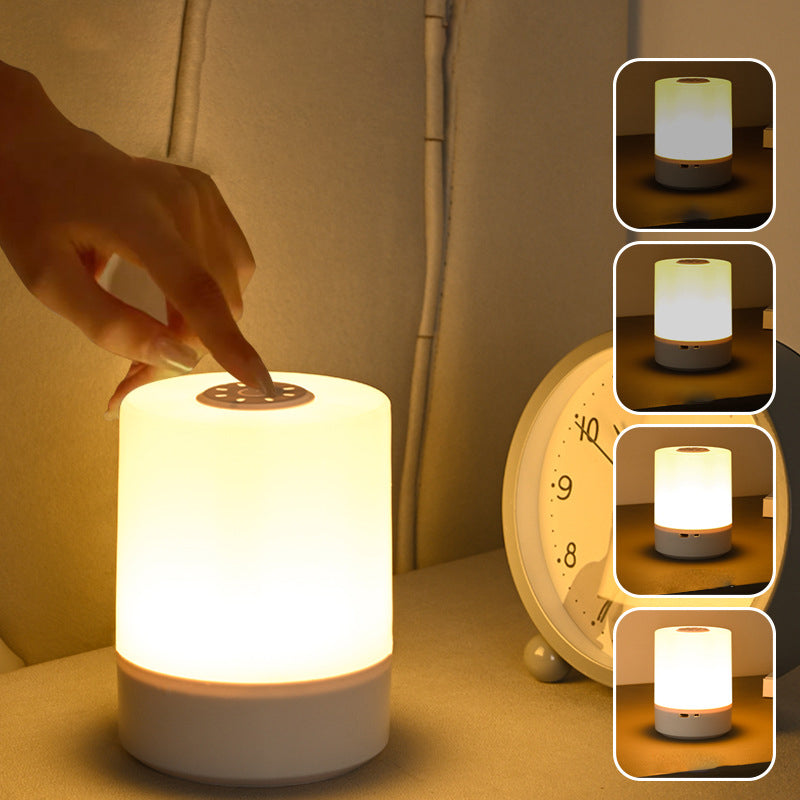 Modern Minimalist USB Round Cylinder ABS LED Table Lamp