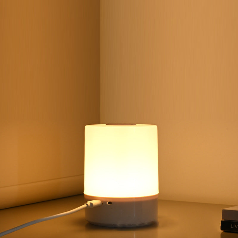 Modern Minimalist USB Round Cylinder ABS LED Table Lamp