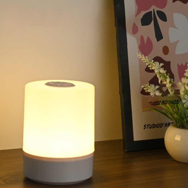 Modern Minimalist USB Round Cylinder ABS LED Table Lamp
