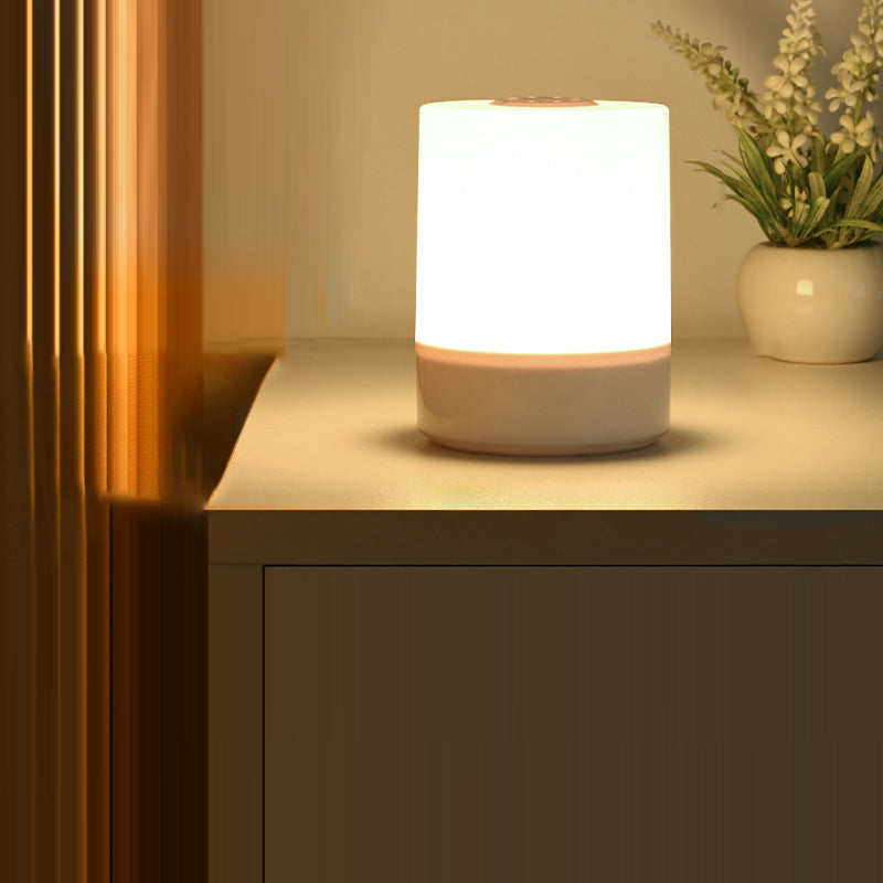 Modern Minimalist USB Round Cylinder ABS LED Table Lamp