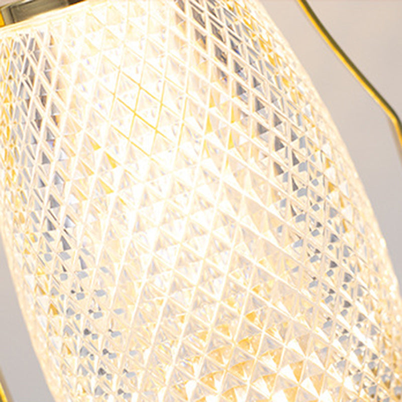 Contemporary Creative Cylinder Round Ball Mountain Base Iron Acrylic LED Table Lamp for Bedroom