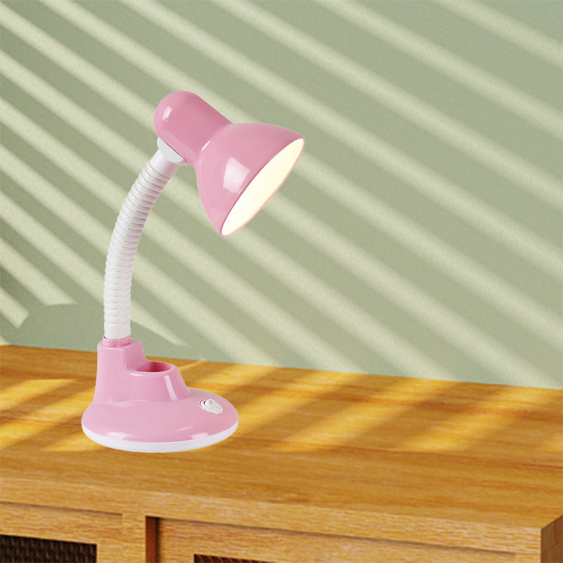 Contemporary Scandinavian Pencil Holder Cone Plastic 1-Light Table Lamp for Bedroom
