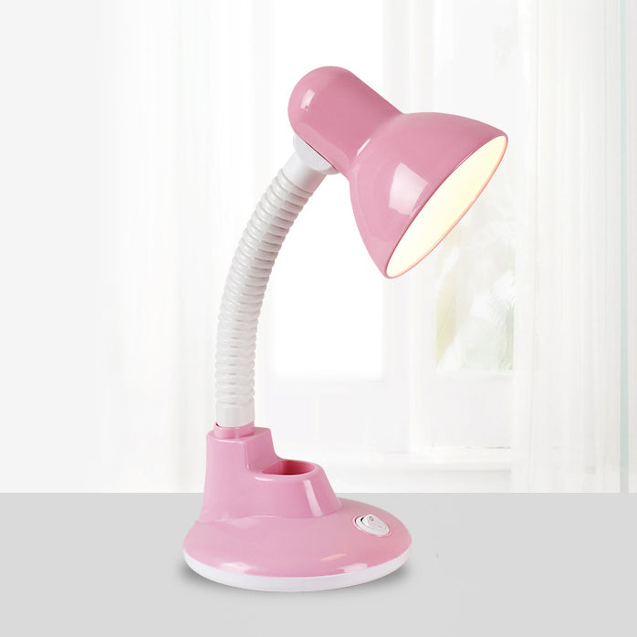 Contemporary Scandinavian Pencil Holder Cone Plastic 1-Light Table Lamp for Bedroom