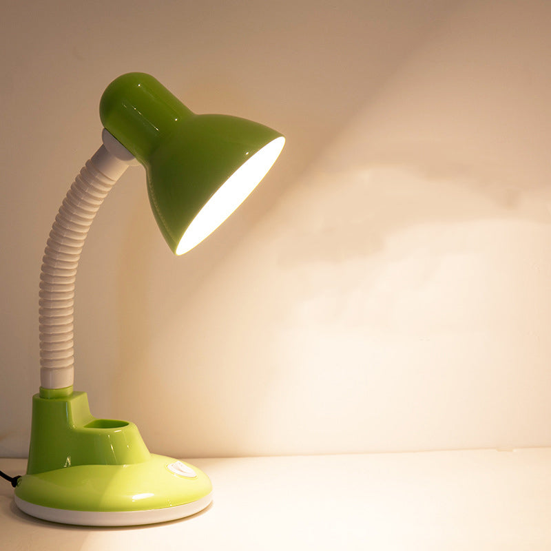 Contemporary Scandinavian Pencil Holder Cone Plastic 1-Light Table Lamp for Bedroom