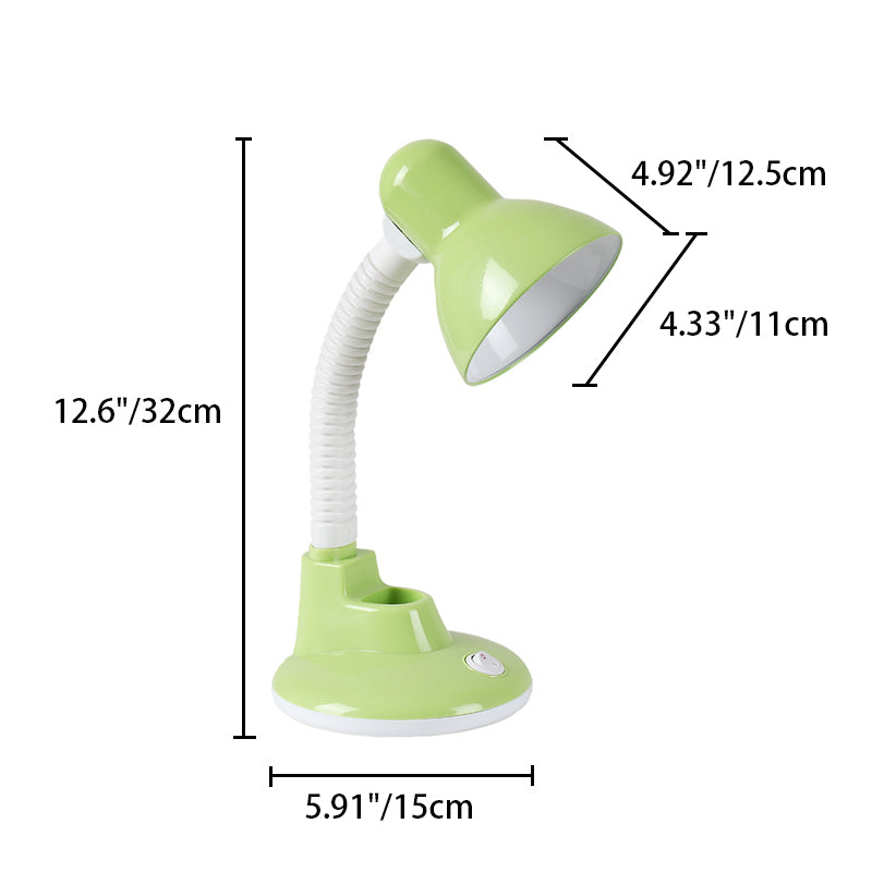 Contemporary Scandinavian Pencil Holder Cone Plastic 1-Light Table Lamp for Bedroom