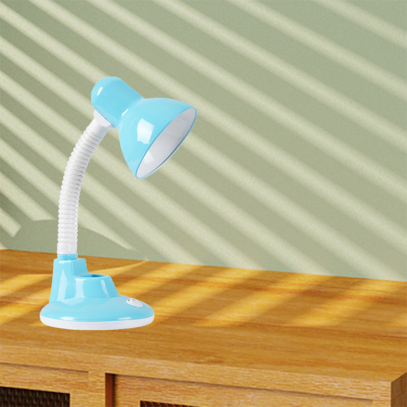Contemporary Scandinavian Pencil Holder Cone Plastic 1-Light Table Lamp for Bedroom