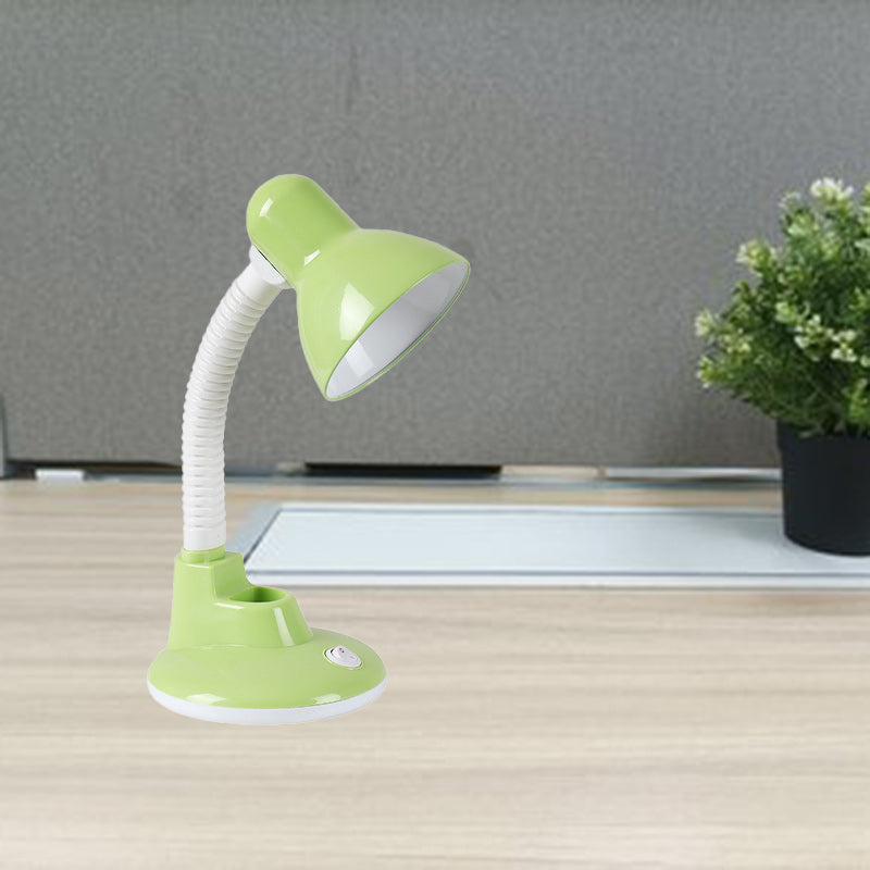 Contemporary Scandinavian Pencil Holder Cone Plastic 1-Light Table Lamp for Bedroom