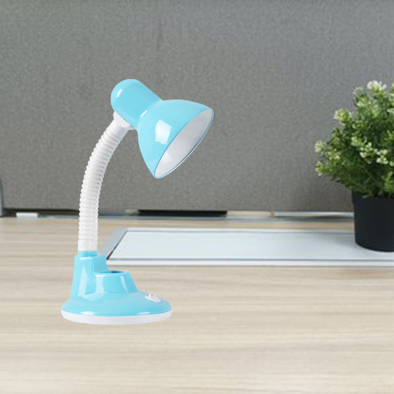 Contemporary Scandinavian Pencil Holder Cone Plastic 1-Light Table Lamp for Bedroom
