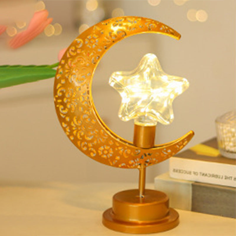Contemporary Creative Moon Star Orb LED Table Lamp for Bedroom