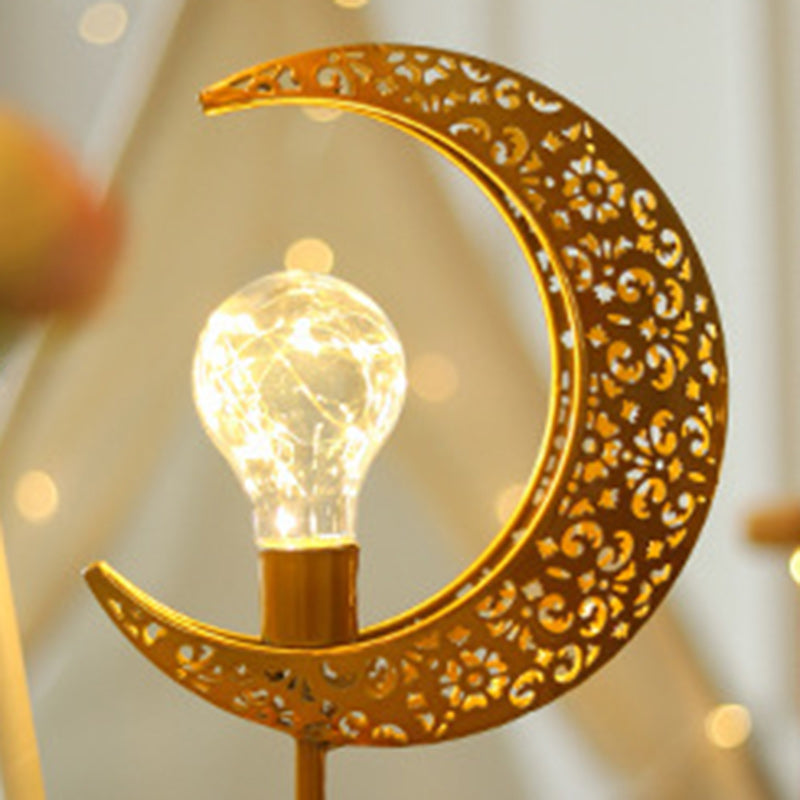 Contemporary Creative Moon Star Orb LED Table Lamp for Bedroom