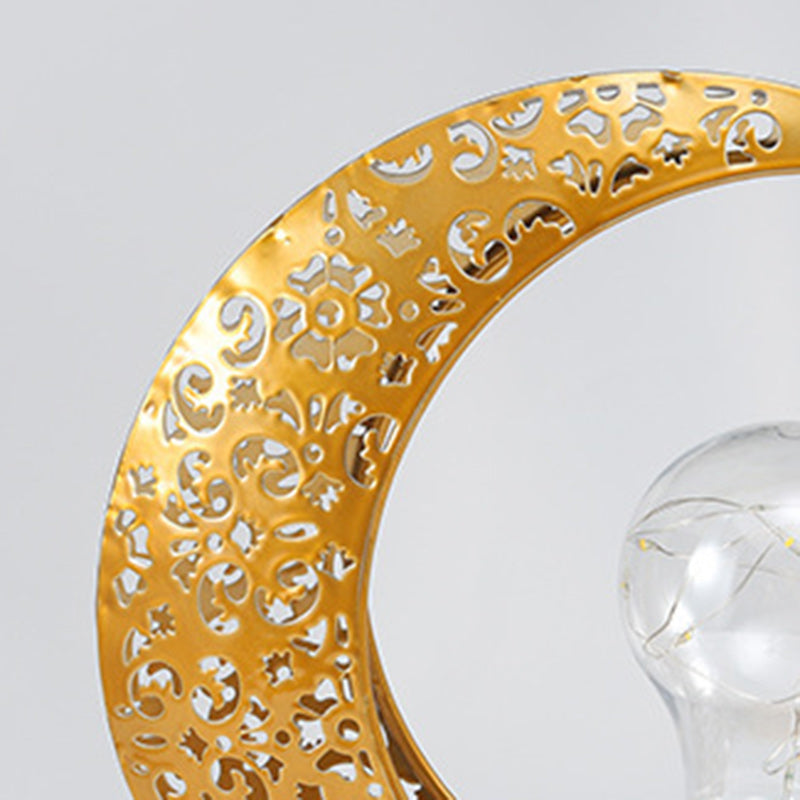 Contemporary Creative Moon Star Orb LED Table Lamp for Bedroom