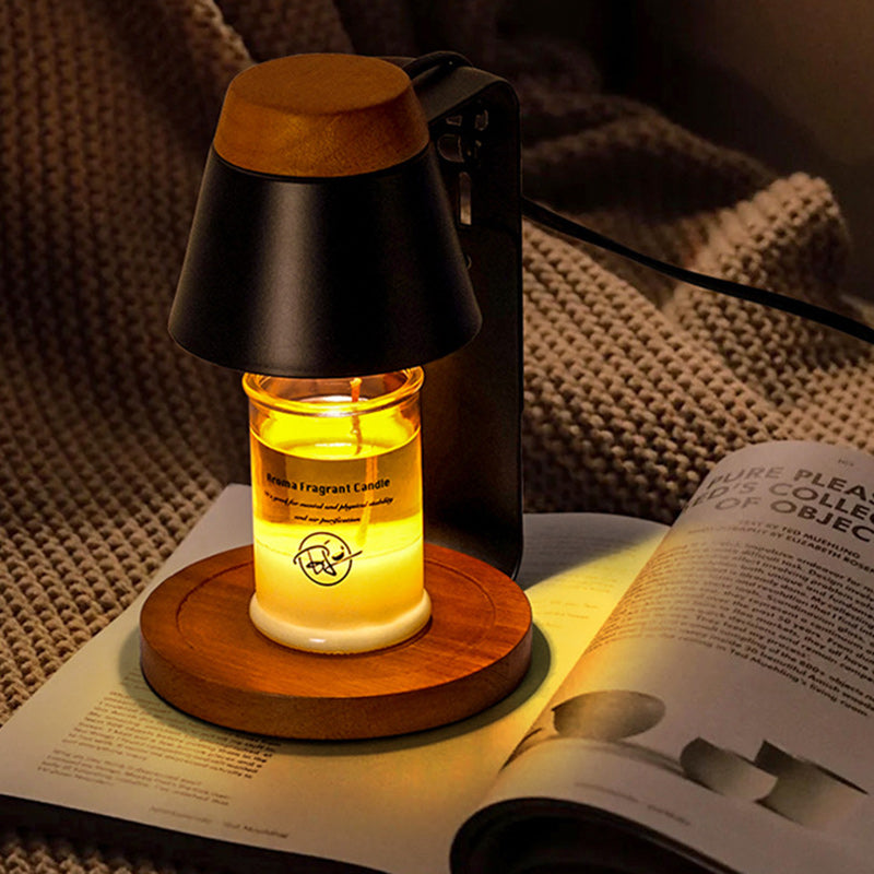 Modern Art Deco Frustum Metal Glass 1-Light Melting Wax Table Lamp for Bedroom