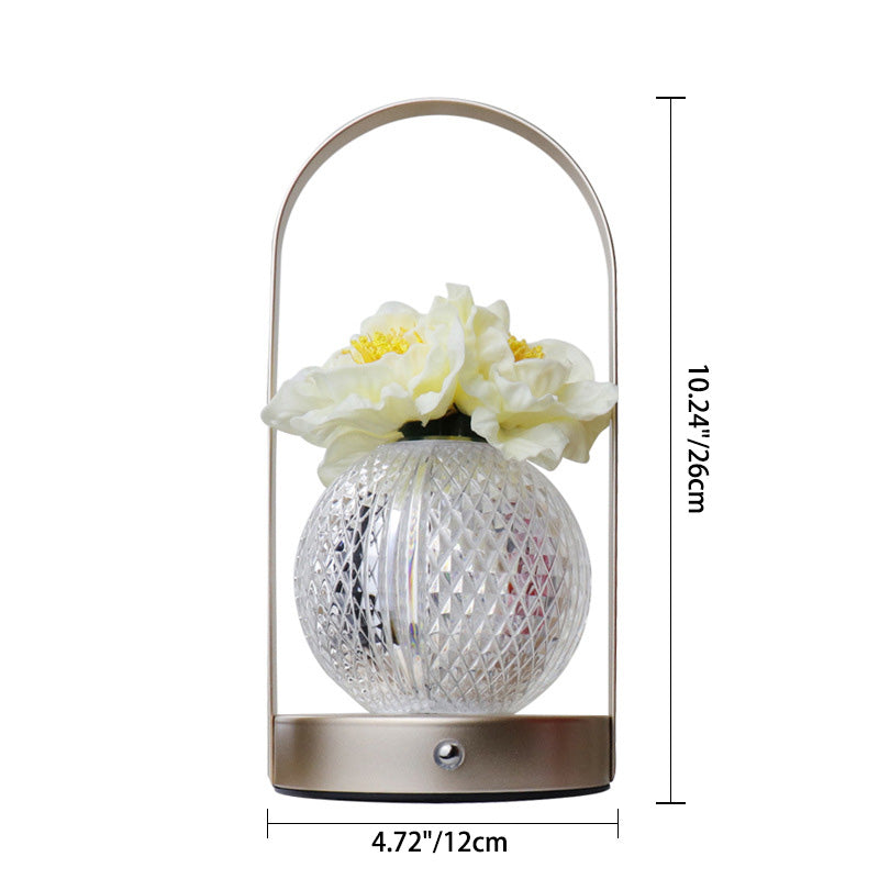Contemporary Creative Round Plastic LED Table Lamp for Bedroom