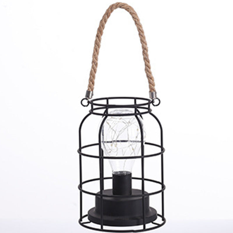 Modern Minimalist Vertical Stripe Square Round Iron LED Table Lamp for Living Room