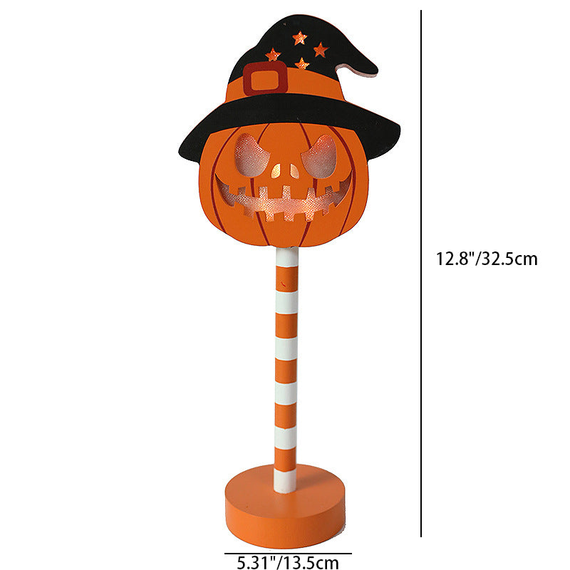 Moderne Art Deco Pumpkin Wood LED Table Lamp for Living Room