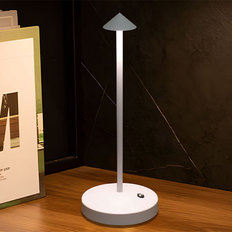 Modern Simplicity Triangle Cone Round Acrylic Cylinder Iron LED Table Lamp for Living Room