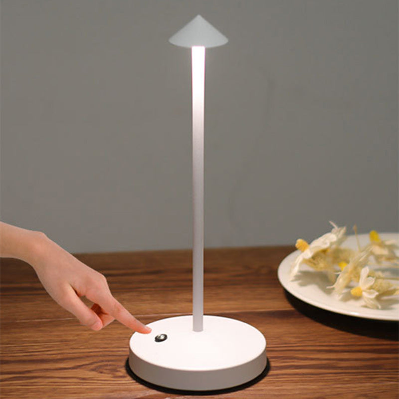 Modern Simplicity Triangle Cone Round Acrylic Cylinder Iron LED Table Lamp for Living Room