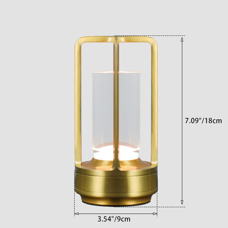 Modern Minimalist Round Right Angle Acrylic Iron LED Table Lamp for Living Room