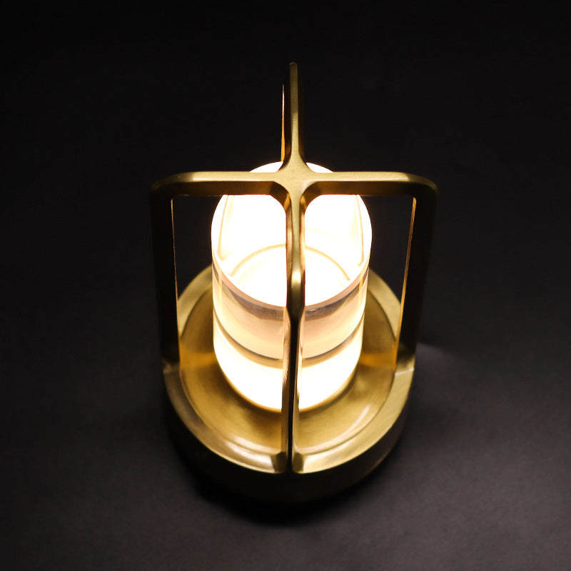 Modern Minimalist Round Right Angle Acrylic Iron LED Table Lamp for Living Room
