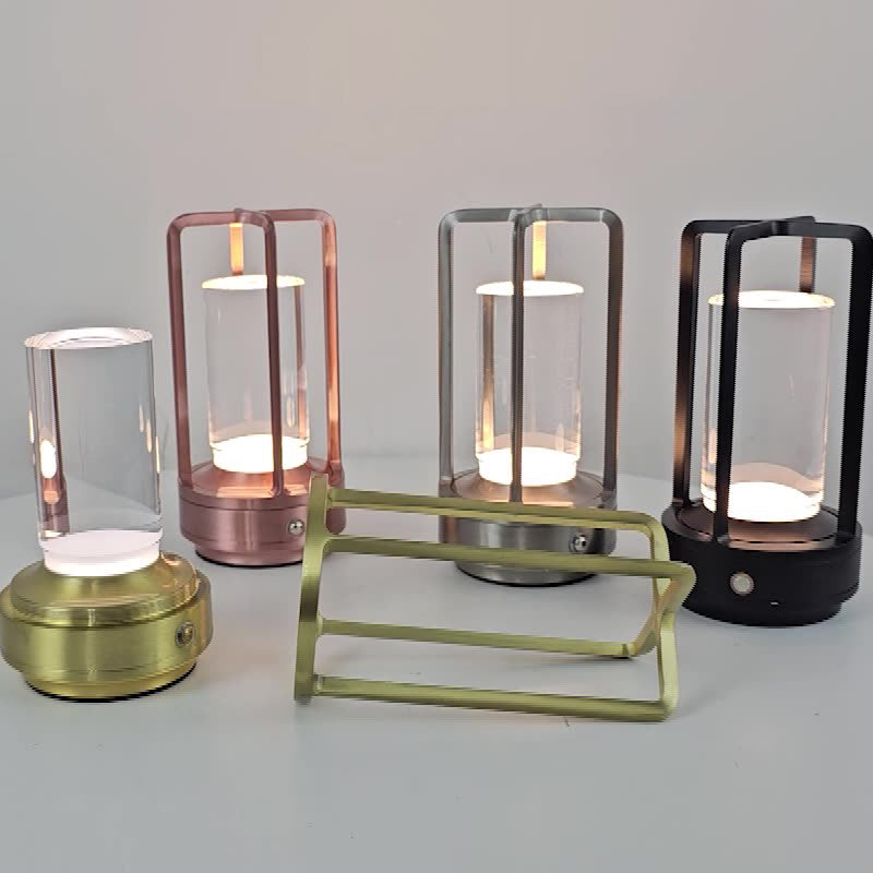 Modern Minimalist Round Right Angle Acrylic Iron LED Table Lamp for Living Room