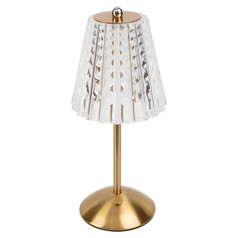 Modern Minimalist Round Semi-Cone PC Iron LED Table Lamp for Living Room