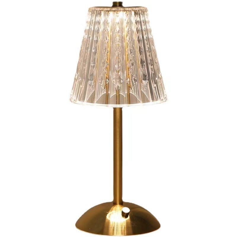 Modern Minimalist Round Semi-Cone PC Iron LED Table Lamp for Living Room
