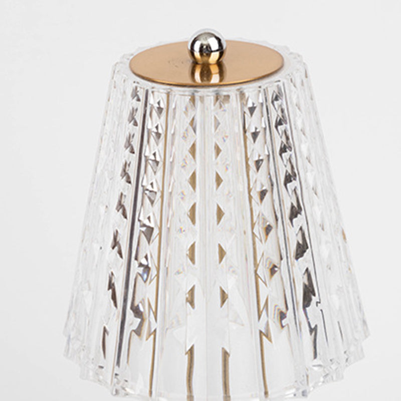 Modern Minimalist Round Semi-Cone PC Iron LED Table Lamp for Living Room