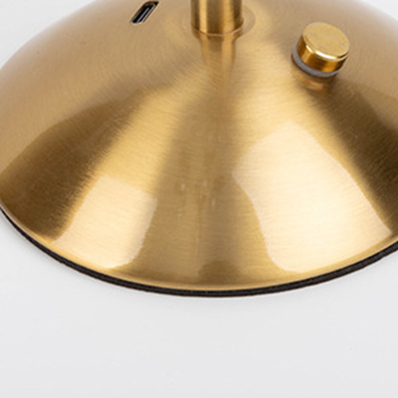 Modern Minimalist Round Semi-Cone PC Iron LED Table Lamp for Living Room