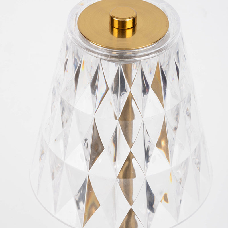 Modern Minimalist Round Semi-Cone PC Iron LED Table Lamp for Living Room