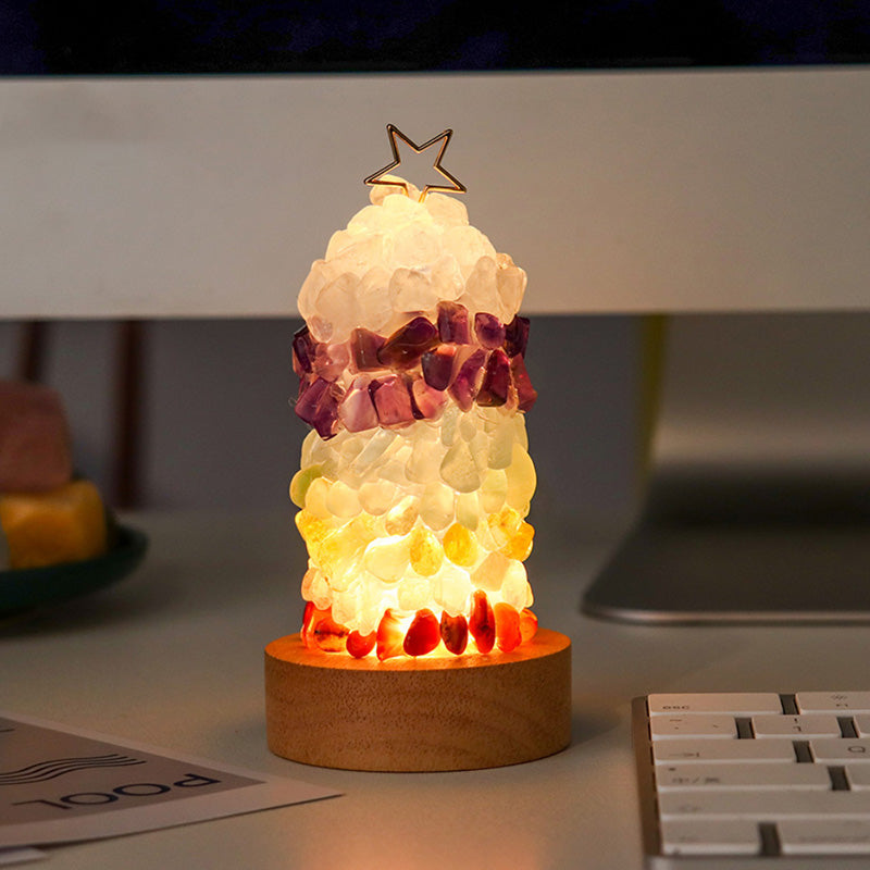 Modern Art Deco Crystal Multicolored Gem LED Table Lamp