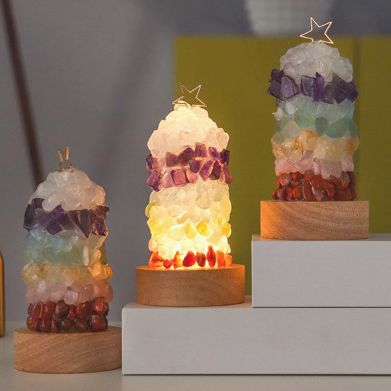 Modern Art Deco Crystal Multicolored Gem LED Table Lamp