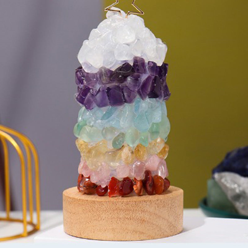 Modern Art Deco Crystal Multicolored Gem LED Table Lamp
