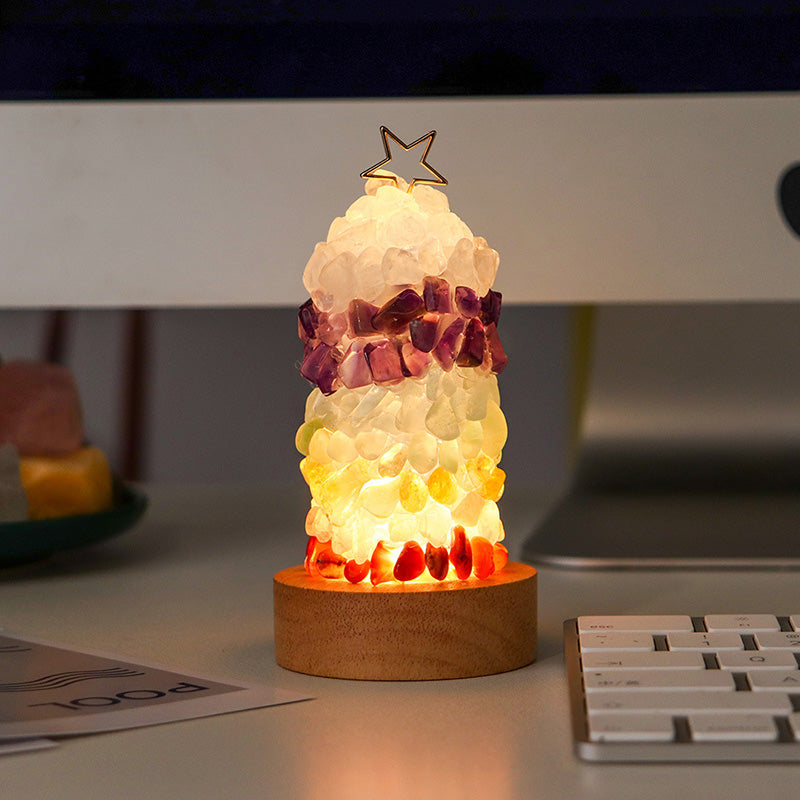 Modern Art Deco Crystal Multicolored Gem LED Table Lamp