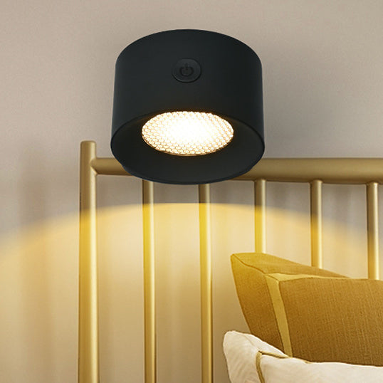 Modern Minimalist Rechargeable Rotatable ABS PC Round LED Desk Lamp for Study
