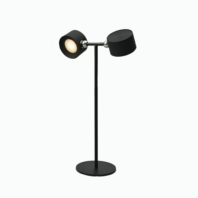 Modern Minimalist Rechargeable Rotatable ABS PC Round LED Desk Lamp for Study