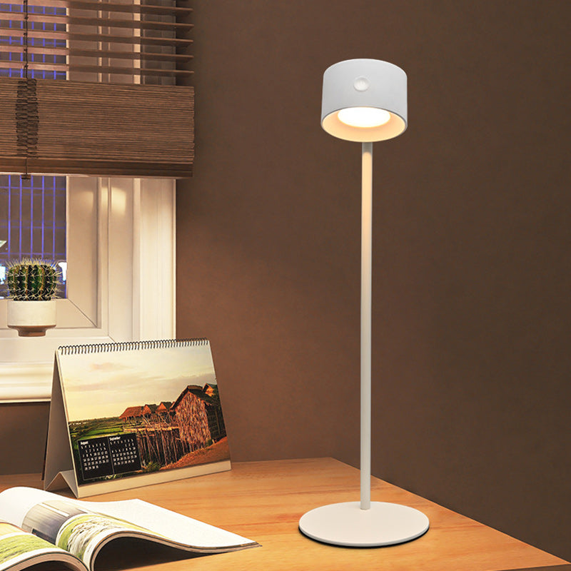 Modern Minimalist Rechargeable Rotatable ABS PC Round LED Desk Lamp for Study