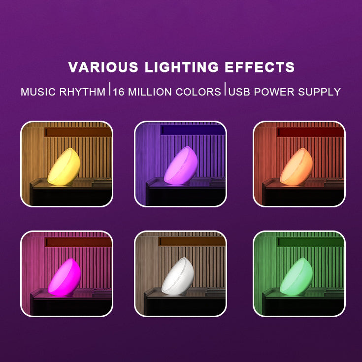 Modern Simplicity PC Bowl USB Bluetooth LED Table Lamp Night Light for Bedroom