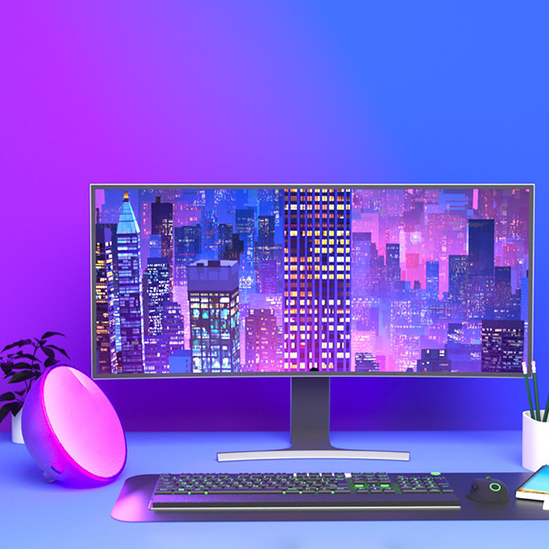 Modern Simplicity PC Bowl USB Bluetooth LED Table Lamp Night Light for Bedroom