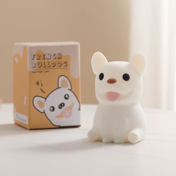 Contemporary Creative Kids Rechargeable Bulldog LED Table Lamp Night Light for Bedroom