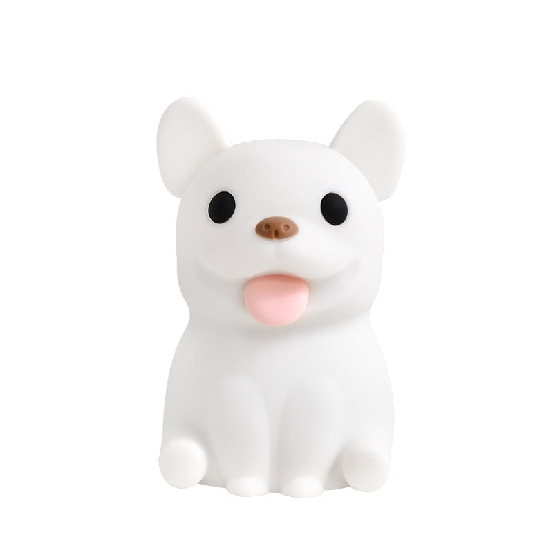 Contemporary Creative Kids Rechargeable Bulldog LED Table Lamp Night Light for Bedroom