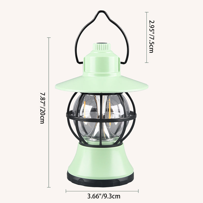 Contemporary Retro Waterproof Rechargeable LED Lantern Hanging Table Light for Garden