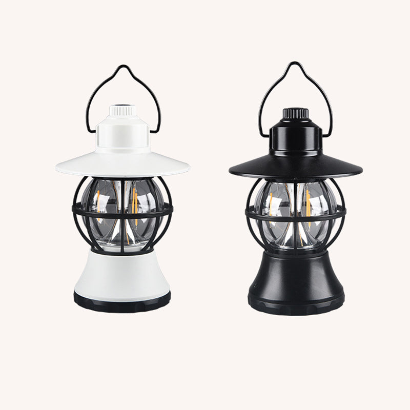 Contemporary Retro Waterproof Rechargeable LED Lantern Hanging Table Light for Garden