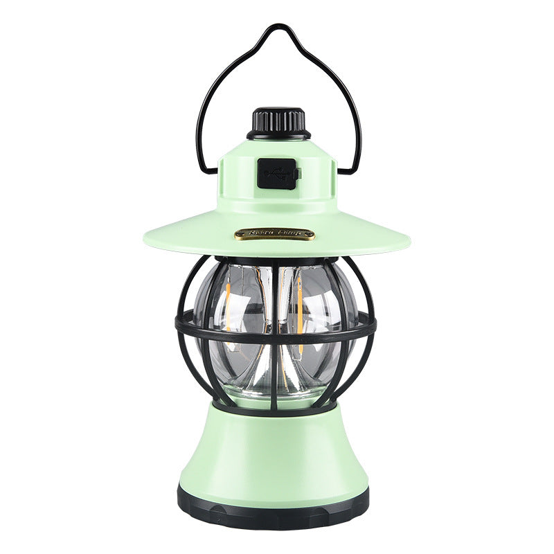 Contemporary Retro Waterproof Rechargeable LED Lantern Hanging Table Light for Garden