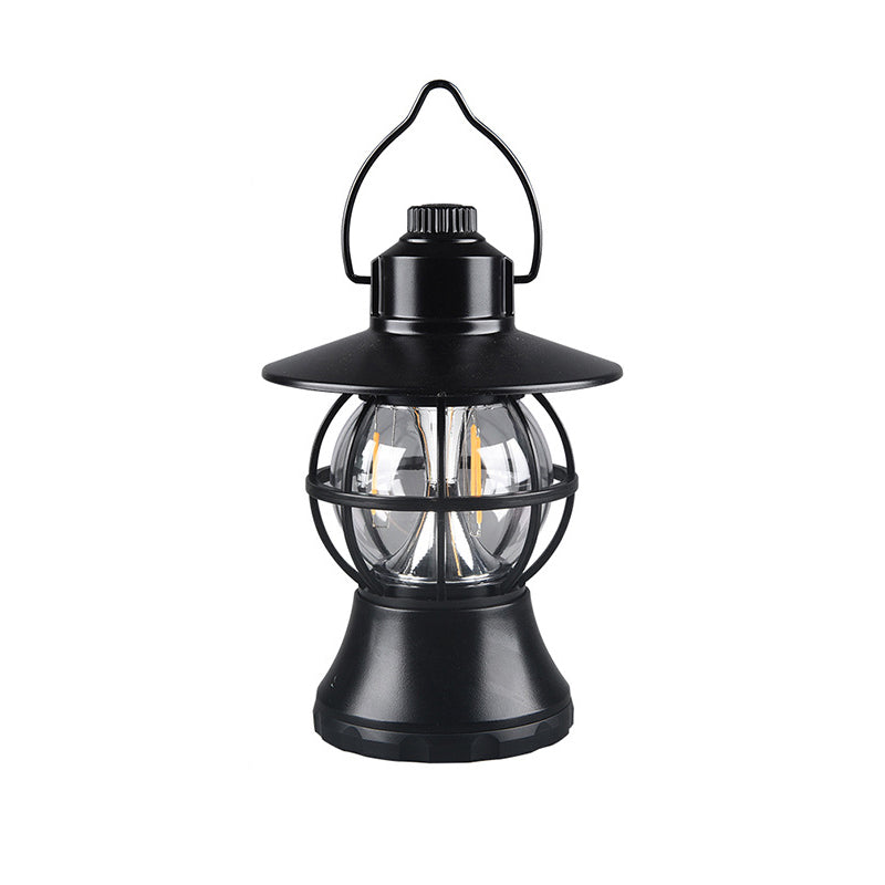 Contemporary Retro Waterproof Rechargeable LED Lantern Hanging Table Light for Garden