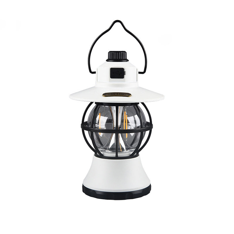 Contemporary Retro Waterproof Rechargeable LED Lantern Hanging Table Light for Garden