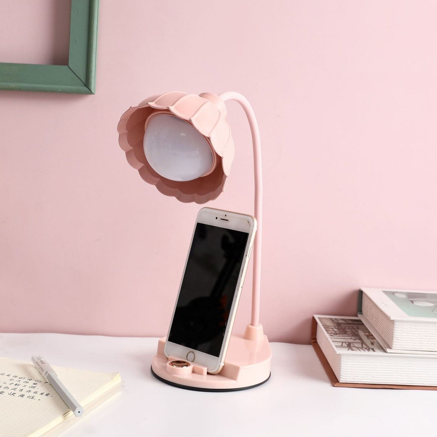 Contemporary Scandinavian Rechargeable Touch-Sensor LED Table Lamp for Nightstands